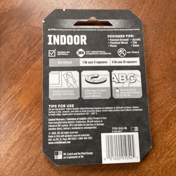 Scotch Double-Sided Mounting Squares (16 squares/pack) New - Picture 4 of 4